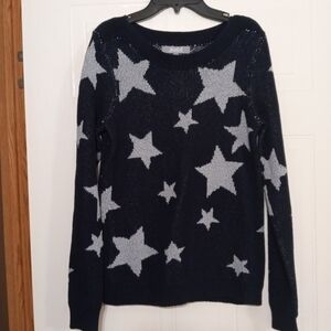 Marled Starry Night Sweater - Black and Gray